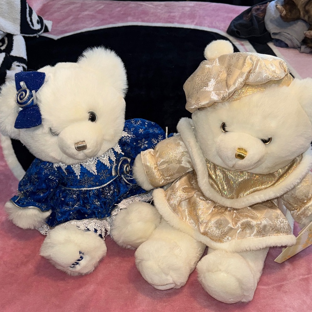 Y2K Dan Dee KEEPSAKE the Label Gold and Blue Limited Edition Bears